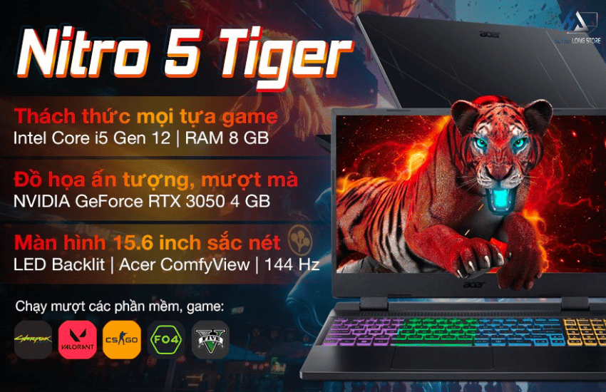 Acer Nitro 5 Tiger AN515 58 52SP i5 12500H/16GB/512GB/4GB RTX3050Ti/165Hz