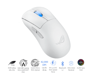 Chuot Asus ROG Keris II Ace White